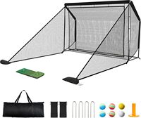 Filet de frappe de golf professionnel 10x7ft 7x7ft, robuste avec cadre en acier renforcé et filets latéraux pour l'entraînement en extérieur