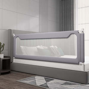 Barrière de lit pour enfant ElsaBaby, 1,8 m, bleue, pliable, barrière de sécurité pour voyage, pour enfants de 0 à 3 ans, panneau en maille, norme européenne, écologique - Product Image 3