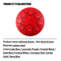 Tambour à langue en acier miniature, vente en gros, très demandé, 6 pouces, 8 notes, percussion avec sac souple, logo personnalisé, tambour de pluie pour enfants