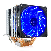 Bonhomme de neige super silencieux 4 caloducs radiateur CPU RGB 12V lumières colorées refroidissement Intel Desktop 775 1150 processeurs d'ordinateur comprend 2 pièces