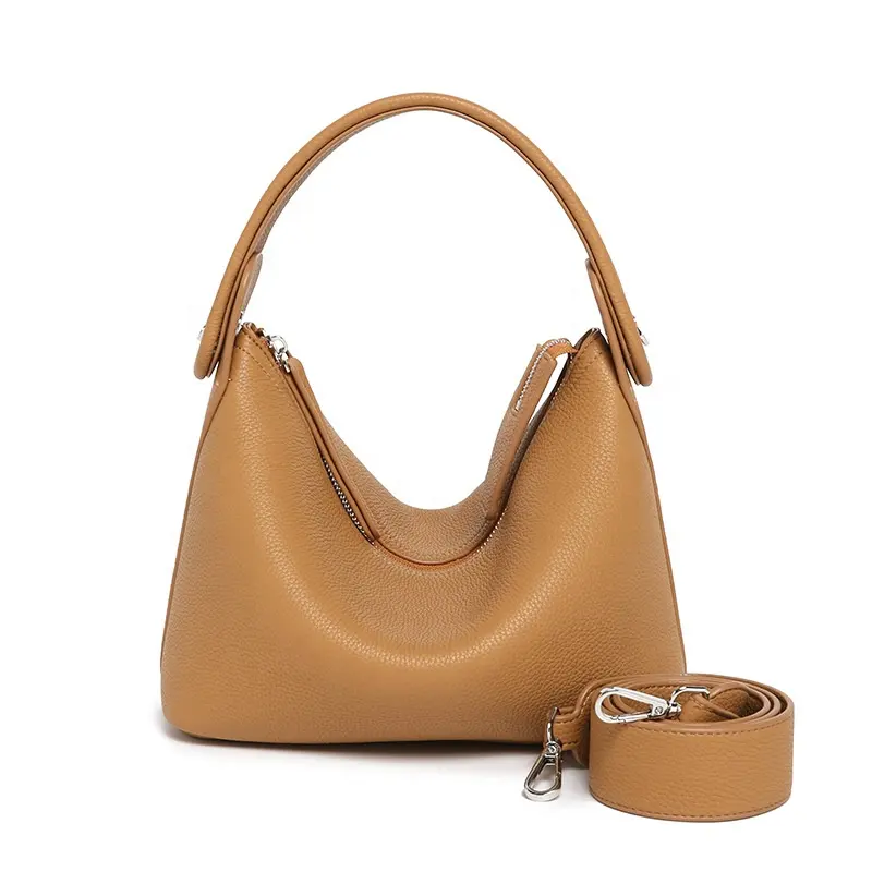 Portable Fashion Women's Tote Bags Messenger Bag PU Lichee Leather Women Handbag Moonhalf High-grade Shoulder Bag Polyester