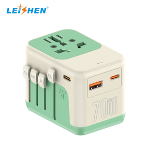 Adattatore da Viaggio Universale Colorato <span class=keywords><strong>con</strong></span> 2 USB-C e USB-A, Ricarica Rapida 70W, Adattatore di Alimentazione Internazionale per Regno Unito, Stati Uniti, UE, Australia, Asia - Product Image 3