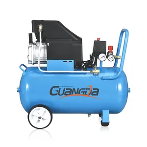 Portable type direct driven piston air compressor with tank