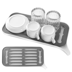Masthome Hollow Design cucina bagno lavello mensola sapone spugna scolapiatti cucina porta spugna lavello in plastica Caddy con vassoio - Product Image 1