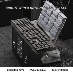 High Visibility LED Backlit Wired Business Keyboard & Mouse Set for Home <b>Office</b> Gamer Desktop Laptop <b>Computer</b> in Stock LED Backl - Product Image 2