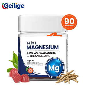Gomitas de <span class=keywords><strong>Magnesio</strong></span> 14 en 1 al por Mayor - Complejo de 10 Formas de <span class=keywords><strong>Magnesio</strong></span> con Vitamina D3, Ashwagandha, L-Teanina y Zinc - Product Image 1