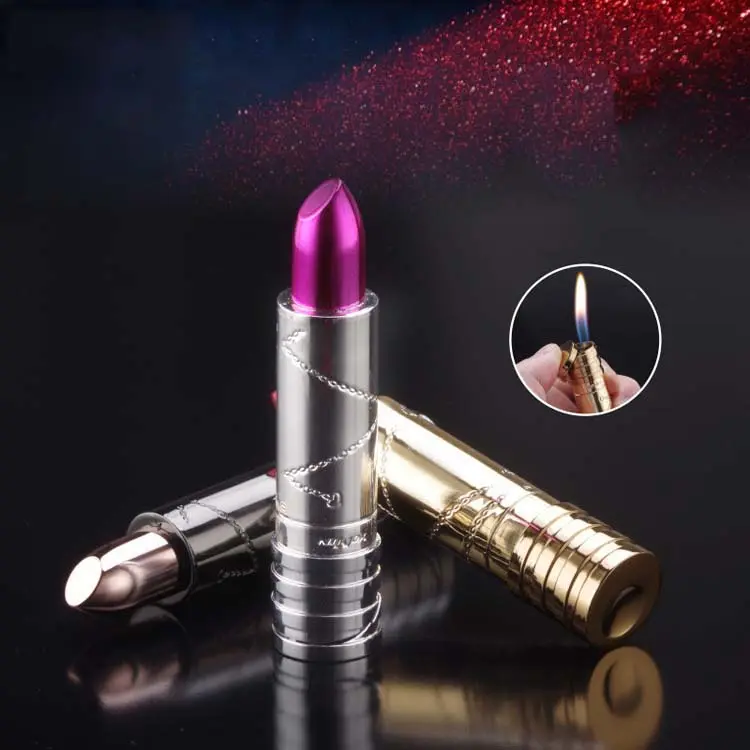 latest lipstick lighter personalized fashion ladies open flame lighter