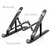 Support pour ordinateur portable en métal 2026 – Design haut de gamme et épuré, hauteur réglable, pliable pour un rangement compact