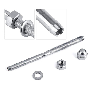 Kit <span class=keywords><strong>de</strong></span> barandilla <span class=keywords><strong>de</strong></span> <span class=keywords><strong>Cable</strong></span>, <span class=keywords><strong>Tensor</strong></span> roscado Swage, Terminal <span class=keywords><strong>de</strong></span> montaje <span class=keywords><strong>de</strong></span> extremo para <span class=keywords><strong>Cable</strong></span> <span class=keywords><strong>de</strong></span> 1/<span class=keywords><strong>8</strong></span>'' - Product Image 5