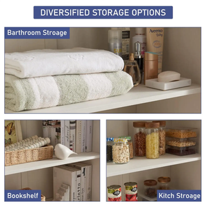 Armario Moderno de Madera con Estantes Ajustables, Despensa de 72 Pulgadas con Cajones Altos y Dos Puertas Corredizas para Almacenamiento en el Baño - Product Image 4