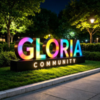 Lettres lumineuses 3D sur pied personnalisées RGB pour logo d'entreprise, enseigne LED autoportante pour aménagement paysager