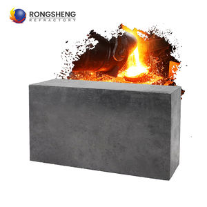 Ladrillo de MgO-Carbono Rongsheng de Alta Resistencia a la Temperatura 2000 ° Ladrillos Refractarios de Carbonato de Magnesio para Crisol de Acero - Product Image 1