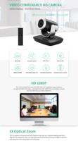 Caméra de visioconférence HD, caméra PTZ, HDM1 SDI USB POE 1080P, zoom 3x, mise au point automatique, webcam