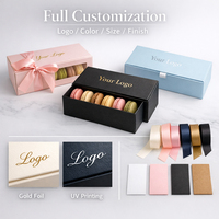 Boîtes à macarons en papier écologiques de qualité alimentaire avec logo personnalisé HONPAK pour gâteaux, biscuits, pain, pâtisseries, beignets et macarons