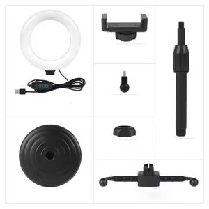 Hot Selling 6inch Mini Ring Light Portable Waterproof Dual Phone Live Streaming Stand Card <b>Clip</b> Mounting <b>Clip</b> Card Bed - Product Image 3