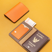 Funda de Pasaporte de Cuero PU WJ con Ranura para Tarjeta SIM, Porta Pasaportes y Tarjetas para Viajes de Negocios, Regalos de Viaje
