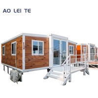 Maison de conteneur mobile préfabriquée de 30 pieds en Chine, conception extensible de 3 chambres avec grande fenêtre