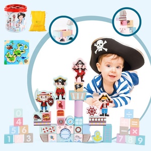 مجموعة مكعبات بناء خشبية الأكثر مبيعًا للأطفال ، مكعبات تعليمية ، ألعاب تعليمية للتعلم في مرحلة ما قبل المدرسة - Product Image 3