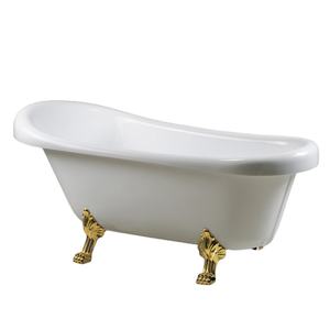Bañera acrílica con pie de garra de aleación de Zinc independiente clásica en blanco y negro, bañera ABS con <span class=keywords><strong>pies</strong></span> dorados - Product Image 6