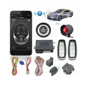 Alarm mobil Universal, Remote Control PKE mobil tanpa kunci, sistem Alarm starter mesin, tombol tekan