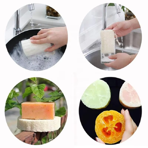 Gentle Skincare Cut Loofah Sponge Sustainable Natural <strong>Scrubs</strong> for Bath Shower Biodegradable Loofa Sponges - Product Image 6
