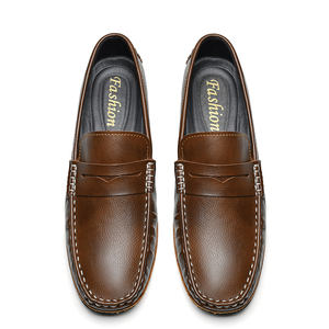 Zapatos de Cuero Genuino de Alta Calidad, Antideslizantes, para Hombre, Marca Italiana, Mocasines Formales de Lujo, Sin Cordones, Talla Grande 47, Oferta en USA - Product Image 6