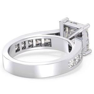 Anillo de Moissanita Corte Princesa Premium, Plata 925, Claridad VVS, Diseño Brillante, Elegante Joya para Propuesta de Matrimonio - Product Image 1