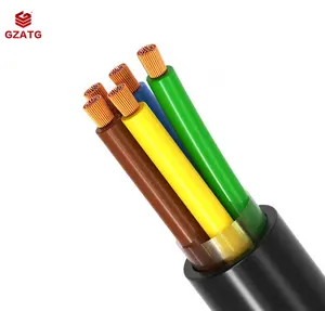 GZATG RVV Flexible Royal Cord Power Cable 2 3 4 5 Core 2.5mm2 4mm2 6mm2 10mm2 16mm2 Pvc Copper Insulated Heating RVV