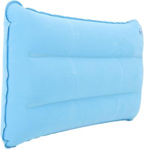 Oreiller de voyage gonflable floqué bleu ciel pour le camping, l'avion, la plage - Product Image 2