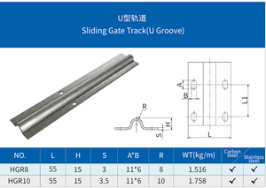 Rail <span class=keywords><strong>coulissant</strong></span> pour <span class=keywords><strong>portail</strong></span> <span class=keywords><strong>coulissant</strong></span>, 6 m <span class=keywords><strong>de</strong></span> long, à fixer au sol - Product Image 2