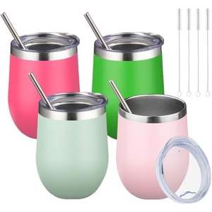 Minimalist Stainless Steel Tumbler 12oz Vacuum Insulated <b>With</b> <b>Lid</b> Portable Coffee Mug For Home Office Car <b>Gift</b> - Product Image 2