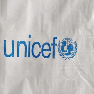 Resistencia al desgarro Pe Tarpaulin Relief hoja <span class=keywords><strong>de</strong></span> plástico 4X6m 4X5 metros banda reforzada agujeros preperforados <span class=keywords><strong>para</strong></span> Tent Relief Refugees - Product Image 4