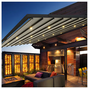 Toldo de Techo Retráctil motorizado, toldo de patio cubierto impermeable para exteriores, <span class=keywords><strong>lona</strong></span> de sombra, techo plegable de PVC, pérgola de toldo para exteriores - Product Image 5