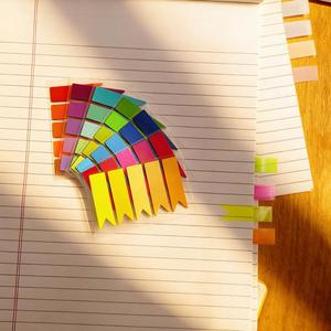 <b>Cute</b> 100sheets Flag-Shaped Sticky Note Tabs Assorted Colors Removable Adhesive Page Markers <b>Notebook</b> Office School Organization - Product Image 5