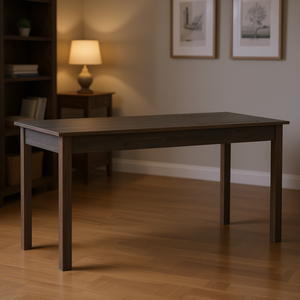 Scrivania per computer Monroe in legno anticato marrone antracite, mobili per ufficio domestico - Product Image 2