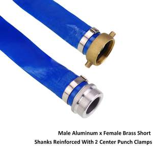 <strong>2</strong>" <strong>X</strong> 50ft Plastic Reinforced Water Lay Flat Discharge <strong>Hose</strong>, 90psi PVC Layflat Water Irrigation <strong>Hose</strong> With Assembly-Camlock - Product Image 5
