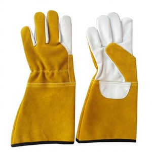 Guantes de soldadura TIG de cuero de vaca de primera calidad, resistentes, hechos a medida, muy vendidos. - Product Image 1