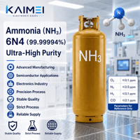 Ammoniac 6N4 à pureté de 99,99994 % pour semi-conducteurs 3D NAND, gaz NH3 pour l'empilage vertical, IC logique, ammoniac de qualité électronique