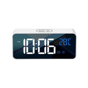 For Digital Smart <b>Clock</b> Music Alarm LED Night Light Snooze Function Temperature Display Calendars Electronic Desk Bedside - Product Image 1