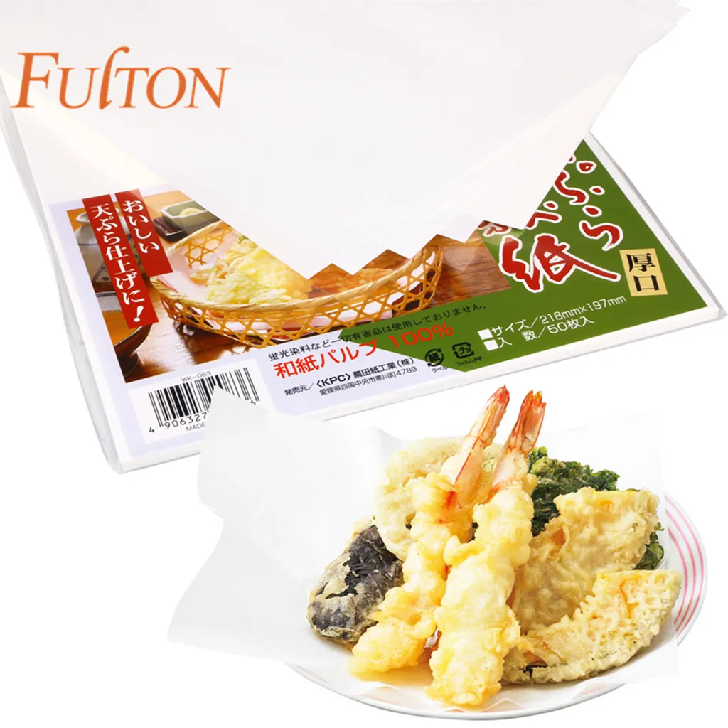 Japanese Tempura Paper Oil-Absorbing Food Grade Health Paper Cooking Paper Sheets for Cooking Oil Filter