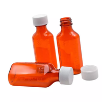 Bouteille de sirop infusé aux fruits ovale personnalisée, étiquettes d'impression à l'écran, bouteille de médicament liquide graduée, écologique, recyclable
