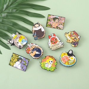 Pin de esmalte personalizado de <span class=keywords><strong>Mononoke</strong></span>, Chihiro, Haku, Totoro, broches de anime, insignia de solapa, 9 estilos, pines de dibujos animados infantiles para amigos, chapados - Product Image 3