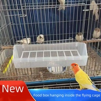 Mangeoires rectangulaires anti-éclaboussures pour oiseaux, à suspendre, pour cage, pour oiseaux de compagnie, perroquets, pigeons