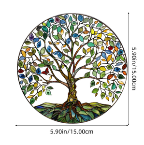 ต้นไม้แห่งชีวิตกระจกสี MD ต้นคริสต์มาสที่ทันสมัยที่ดักแสงแดดการตกแต่งหน้าต่างจากเจ้อเจียงประเทศจีน - Product Image 5