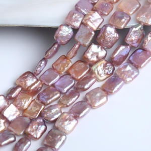 Wholesale Natural Purple Baroque Shaped Freshwater <b>Pearl</b> Bead 12x12mm Semi-Finished Block <b>Loose</b> <b>Pearls</b> - Product Image 4