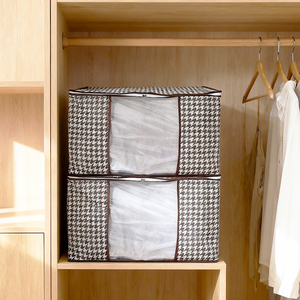 Túi đựng đồ lớn có cửa sổ trong suốt - Hộp đựng đồ gấp gọn bằng vải không dệt dùng để đựng quần áo, chăn và quần áo theo mùa - Product Image 4