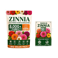 Paket Penyemaian Empat Musim Siap Kirim Hollyhock Lavender Zinnia Sunflower Cosmos