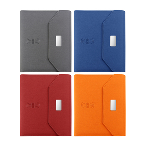 A5 Multifonction Notebook 8000mah <span class=keywords><strong>Rechargeable</strong></span> Power Bank avec <span class=keywords><strong>Cuir</strong></span> PVC Couverture Filaire Sans Fil Notebook Cadeaux - Product Image 2