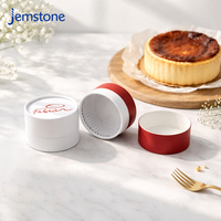 Emballage en tube de papier kraft pour gâteaux et desserts, imprimé sur mesure, recyclable, de qualité alimentaire, boîte cylindrique en carton ronde de luxe pour cheesecake