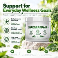 Capsules de Sulforaphane OEM avec graines de brocoli, haute puissance, complément alimentaire végétalien pour la santé immunitaire et cellulaire des adultes